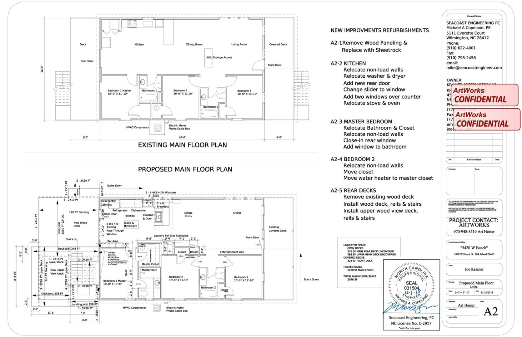 A floor plan of the two buildings in which the building is located.