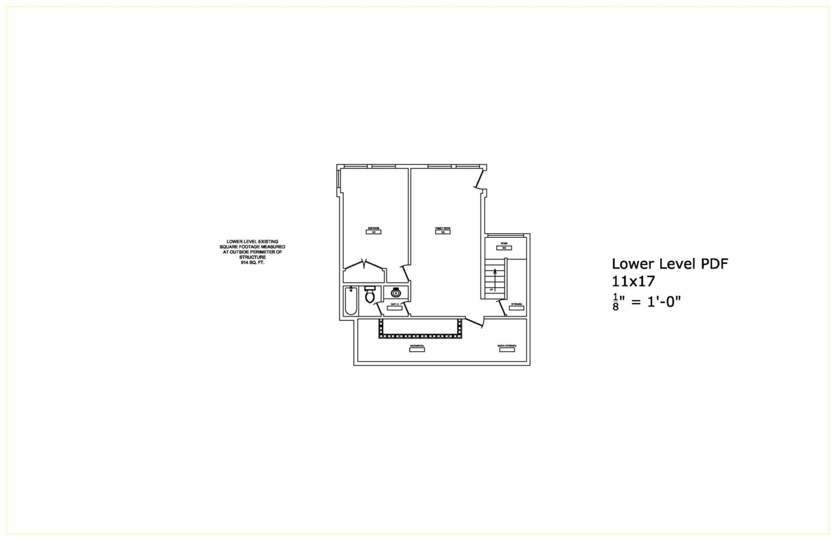 A floor plan of the lower level of an apartment.