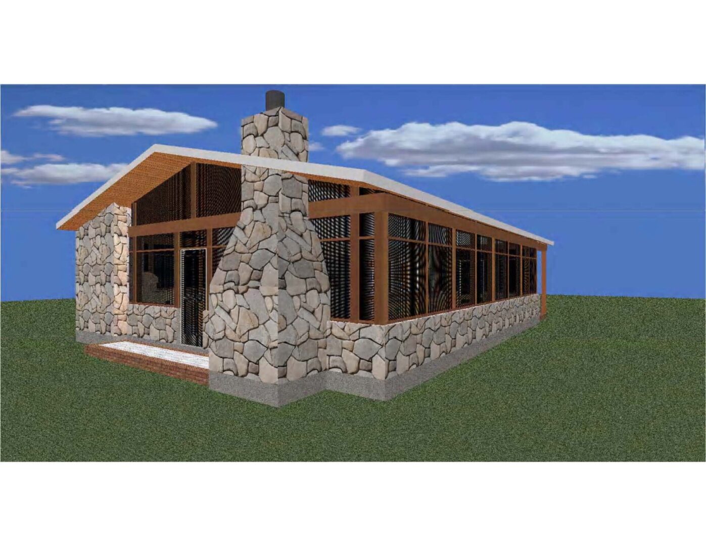 A 3 d rendering of the exterior of a house.