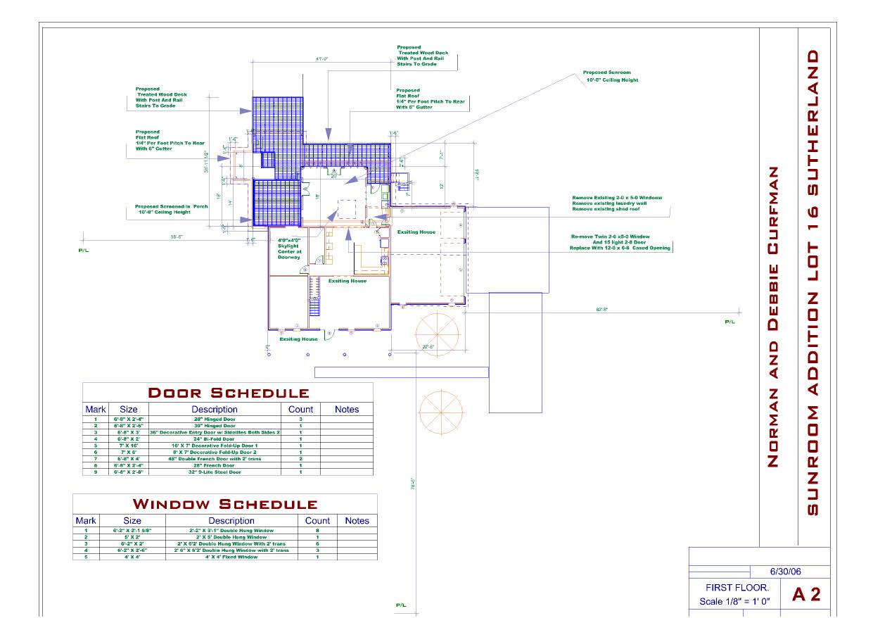 A floor plan of a house with some drawings.