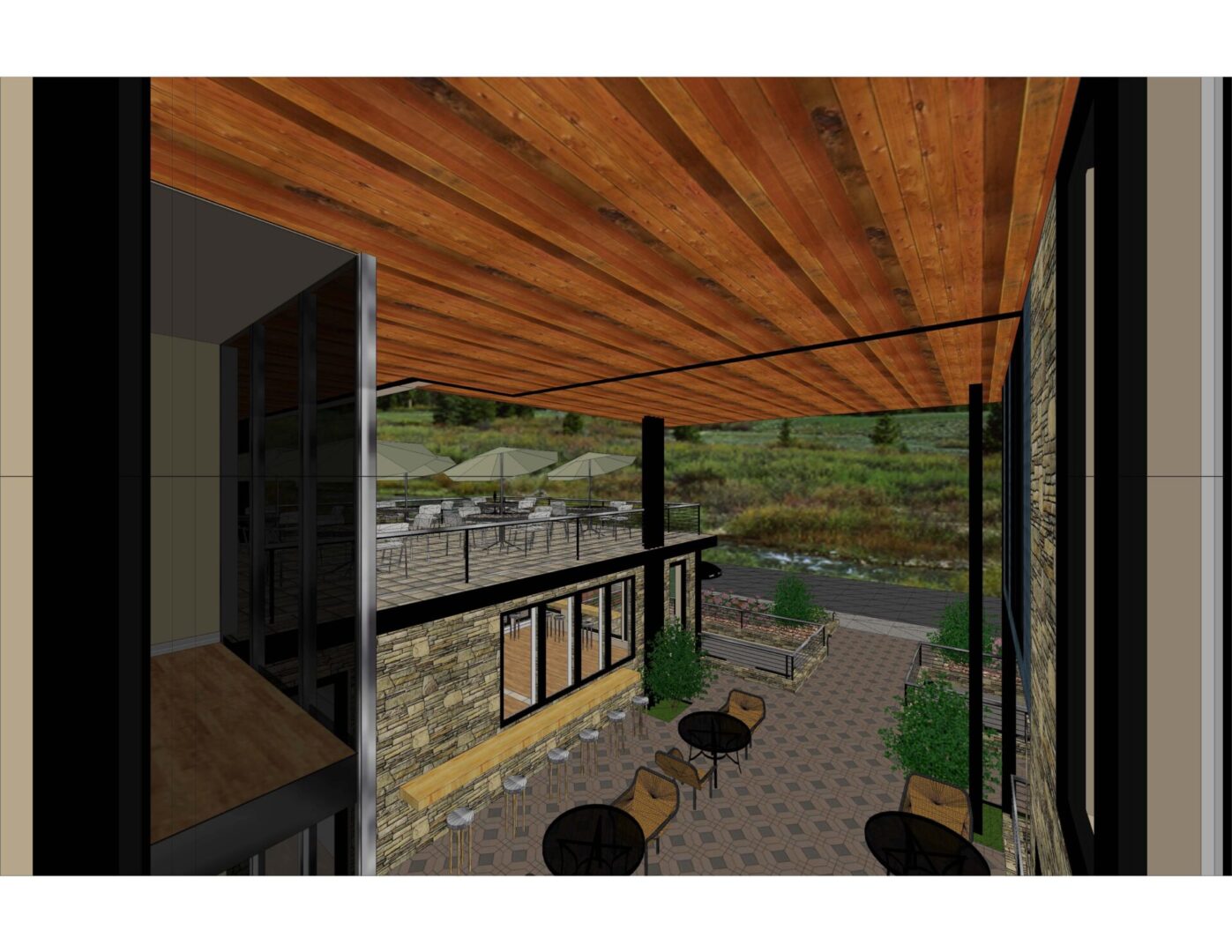 A 3 d rendering of the interior of a house.