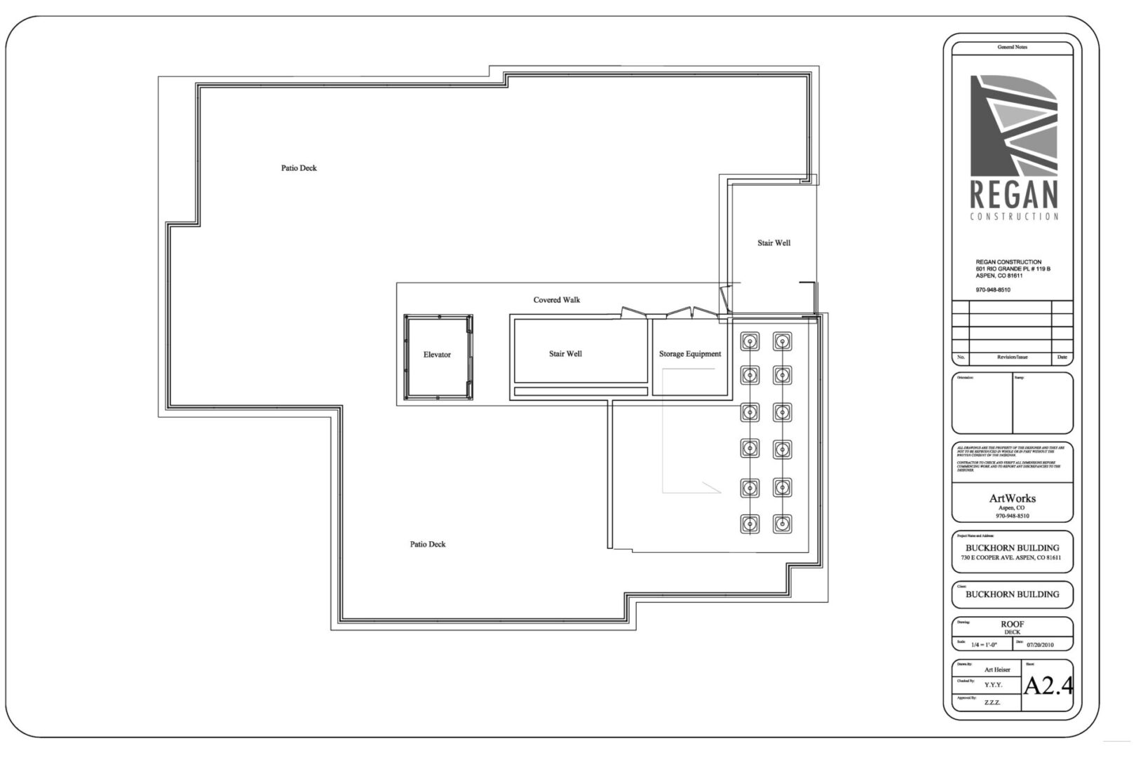 A floor plan of the top level of an apartment.