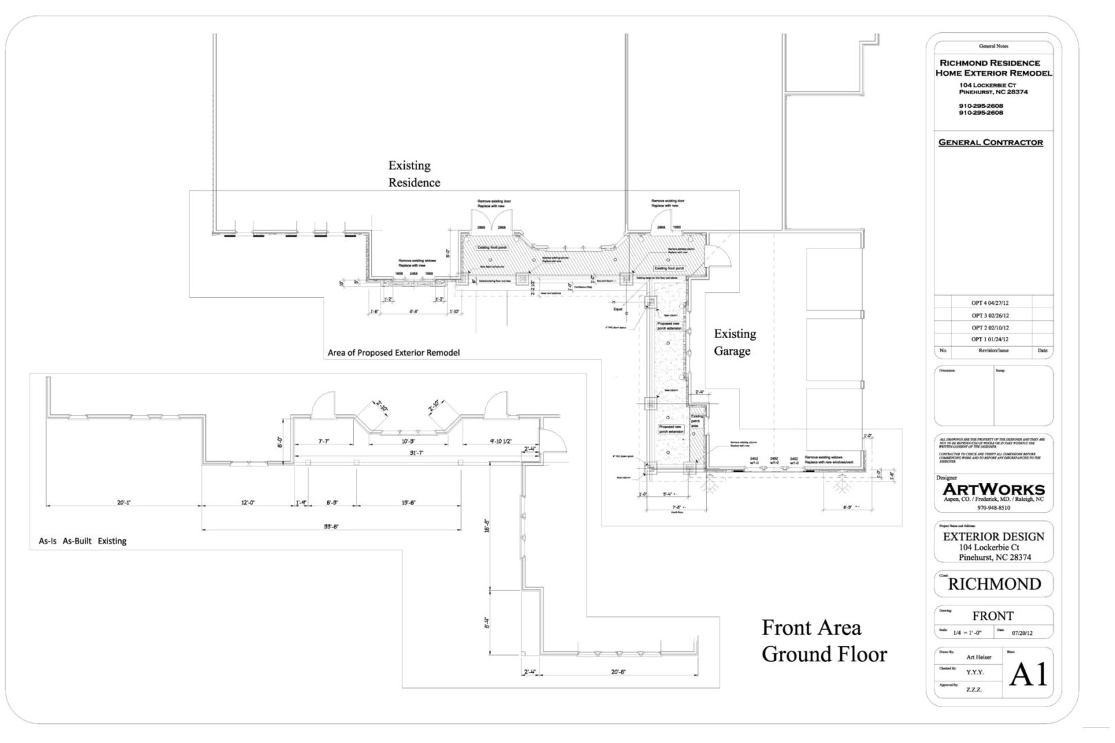 A floor plan of the front area of a building.