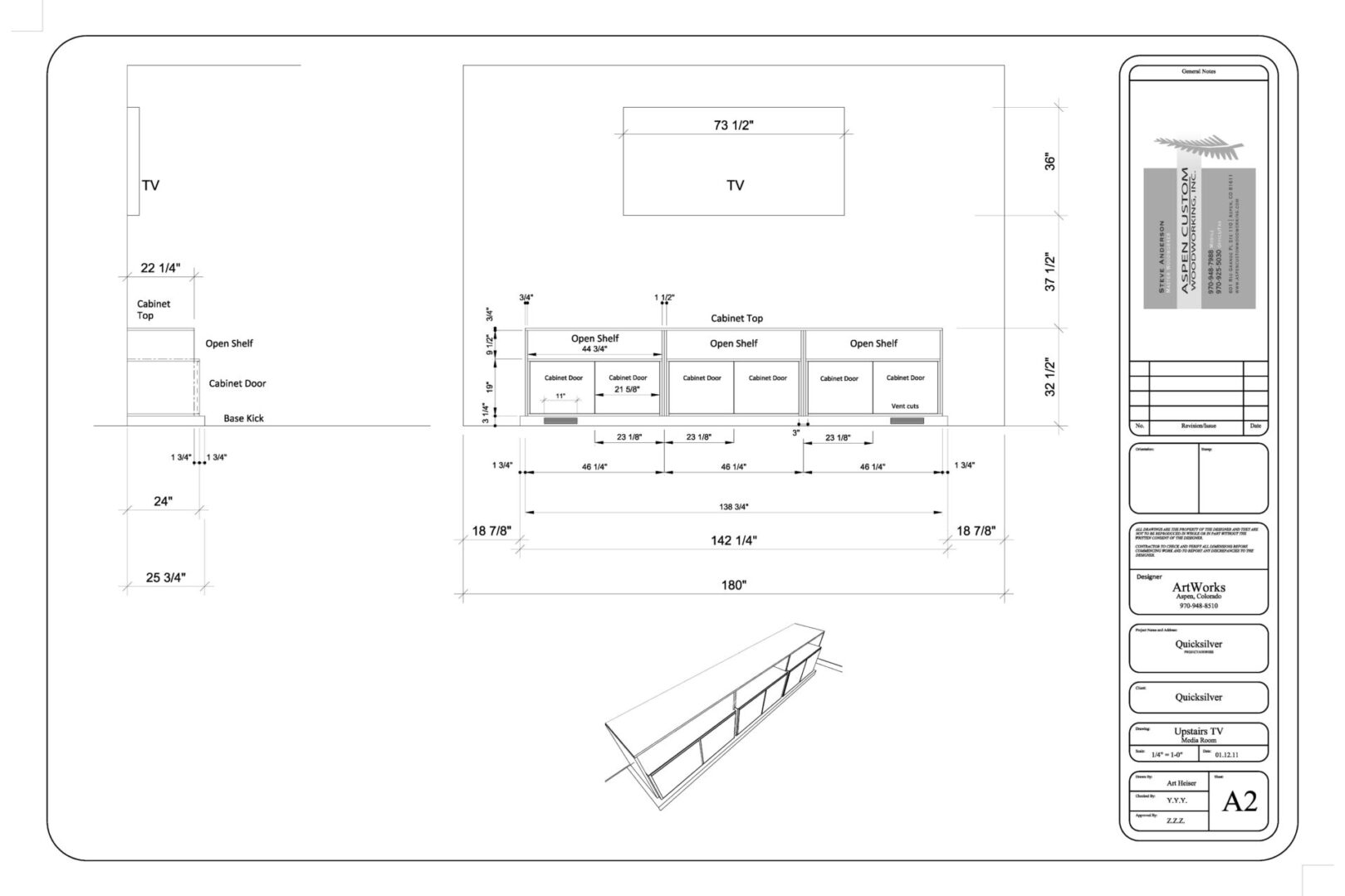 A drawing of the floor plan and measurements.