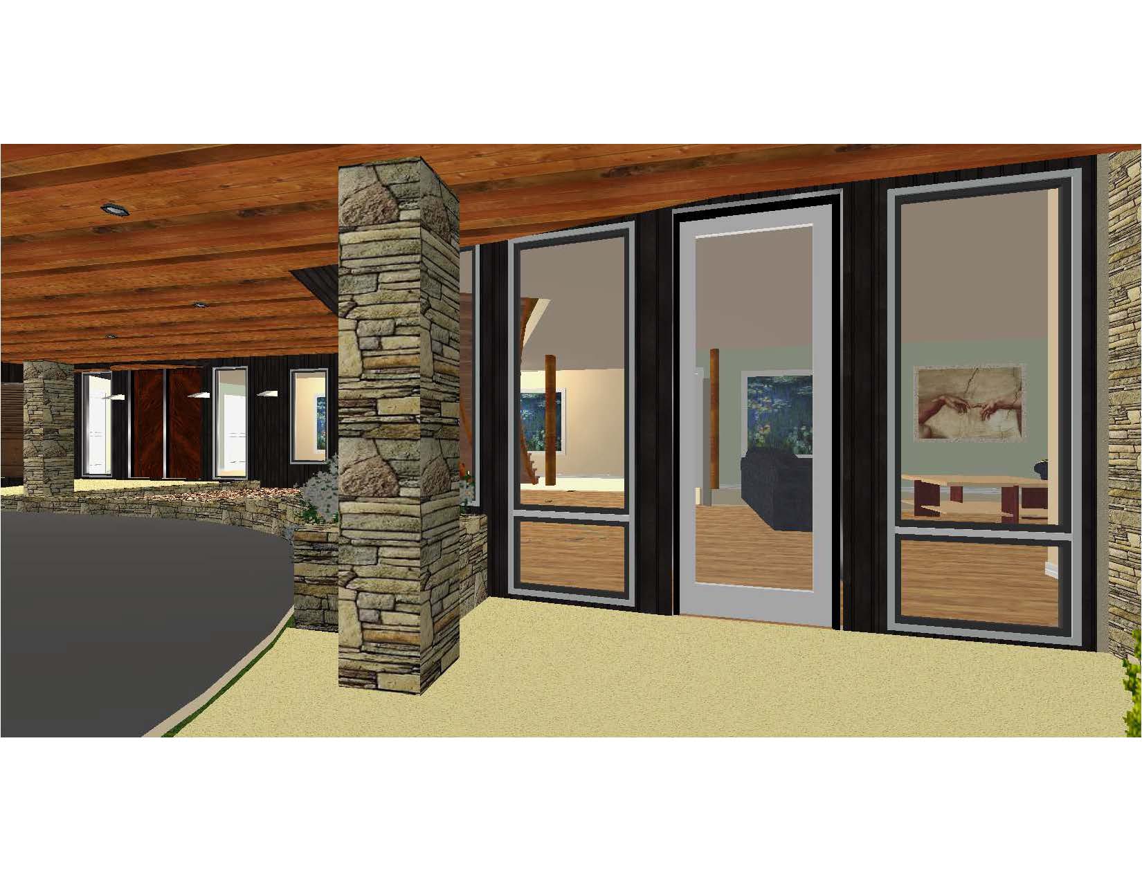 A rendering of the interior of a building.