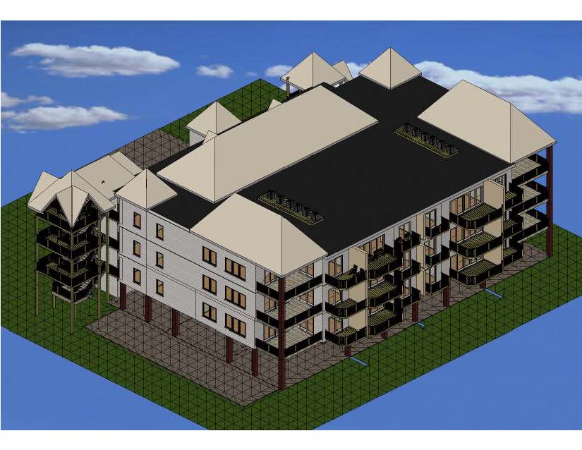 A 3 d image of the building that is being built.