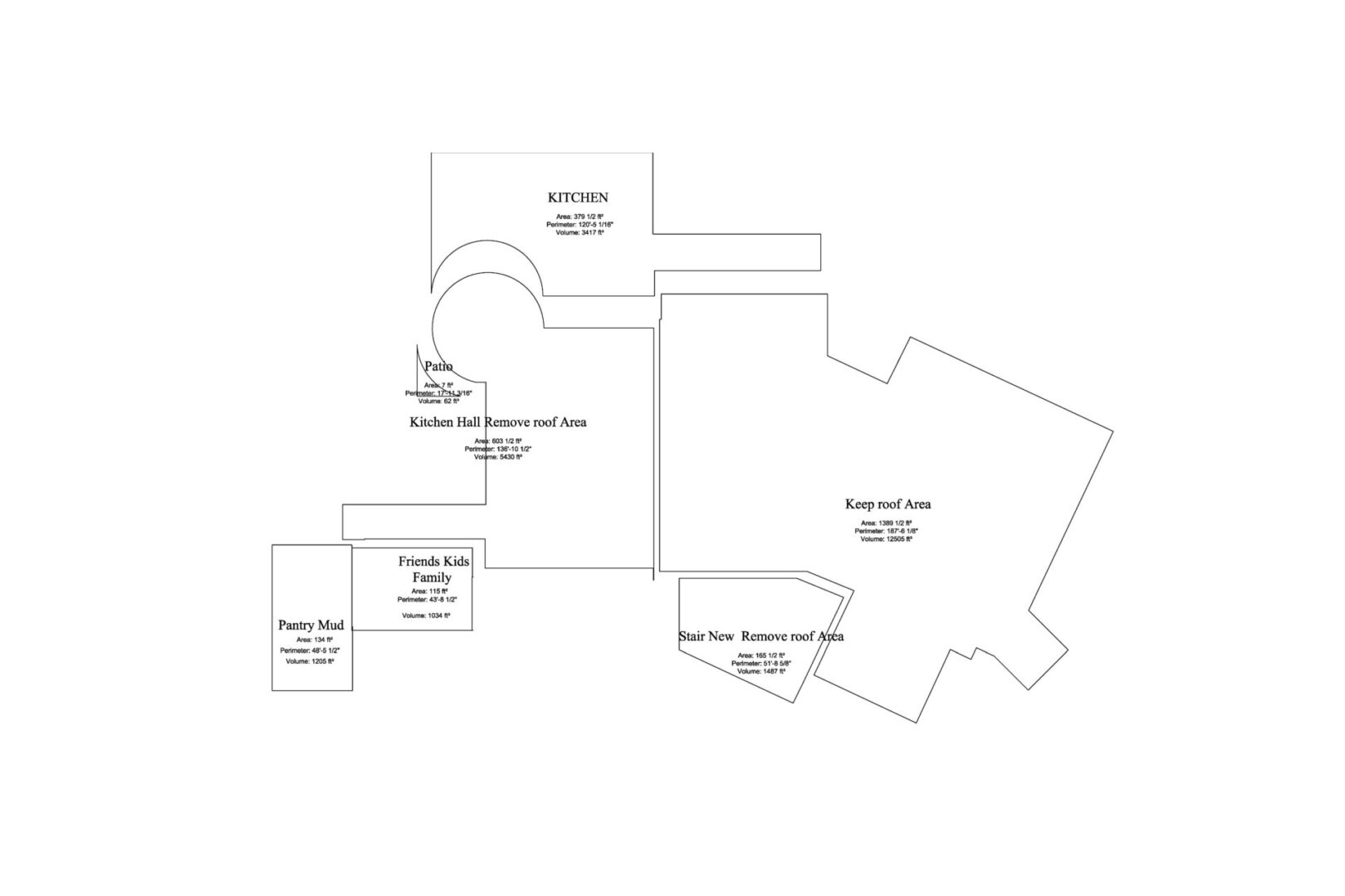 A floor plan of the basement area.