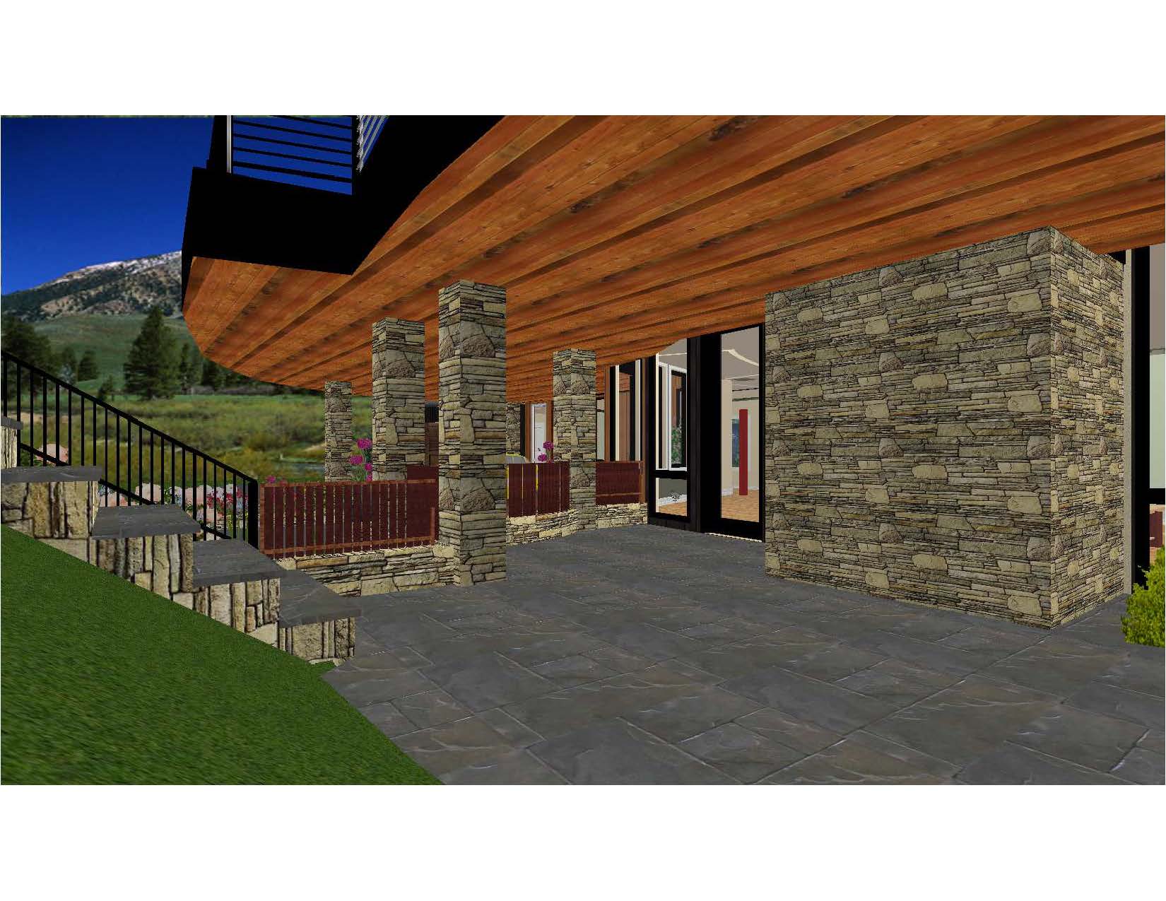 A 3 d rendering of the outside of a house.