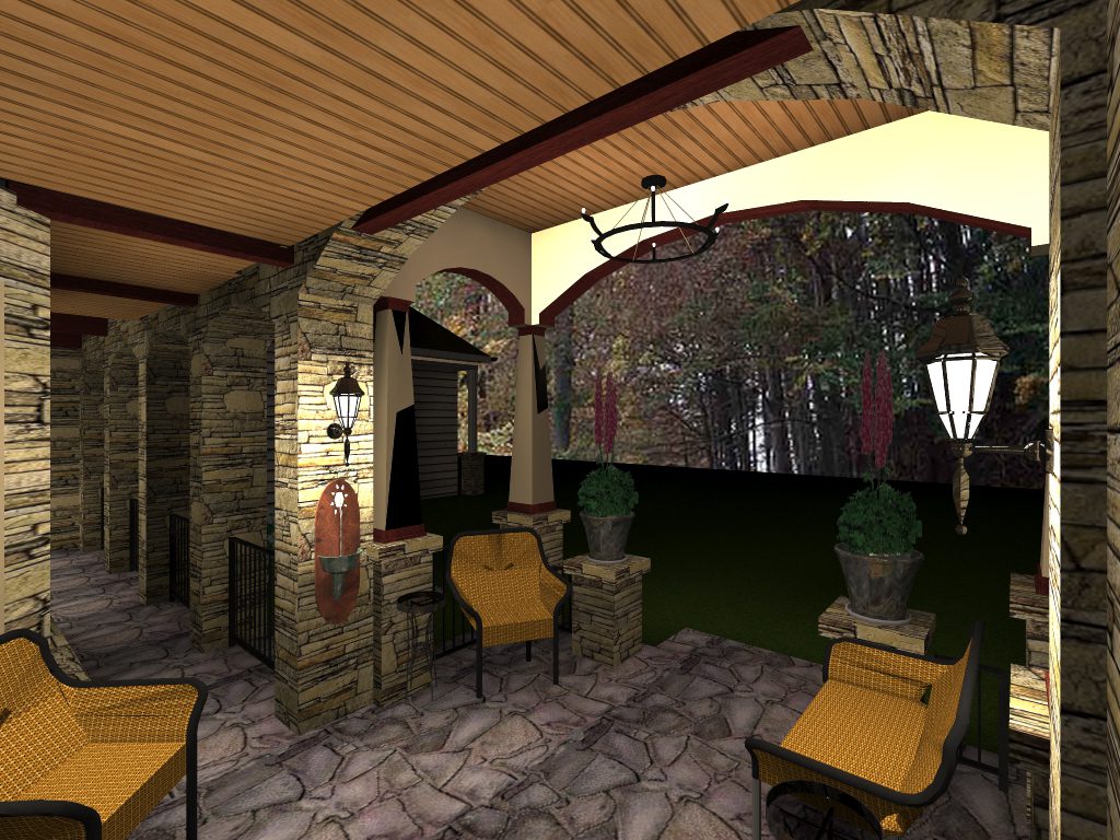 A 3 d rendering of the interior of a house.