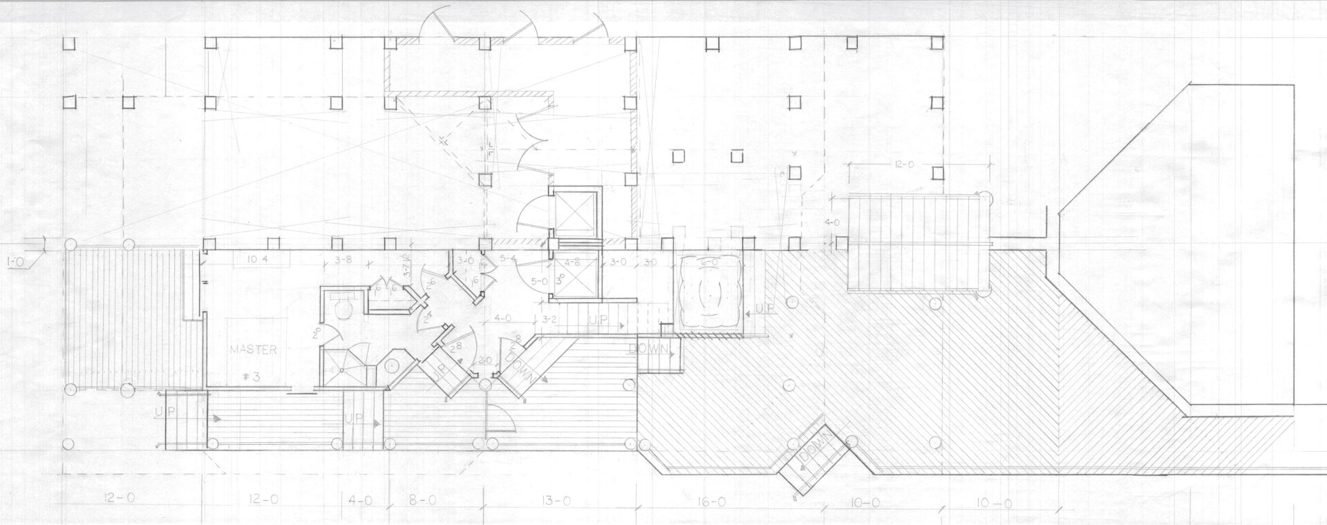 A floor plan of the ground level of a house.