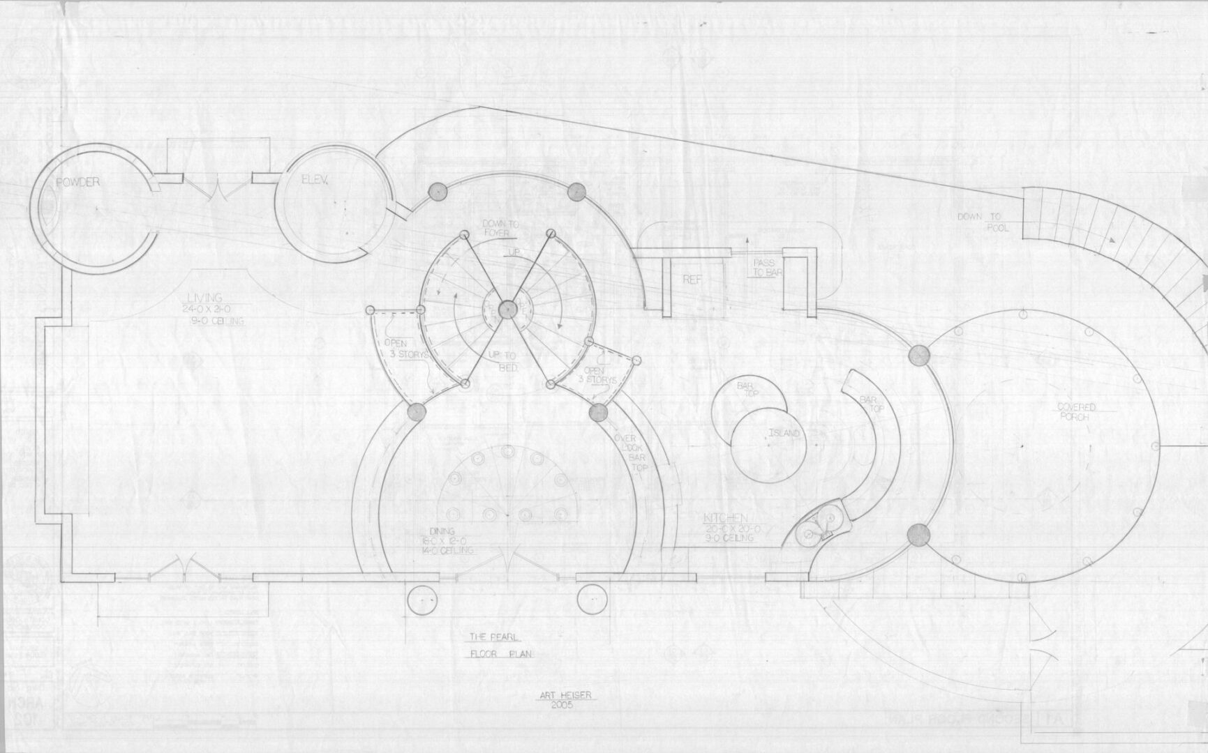 A drawing of the floor plan for a house.