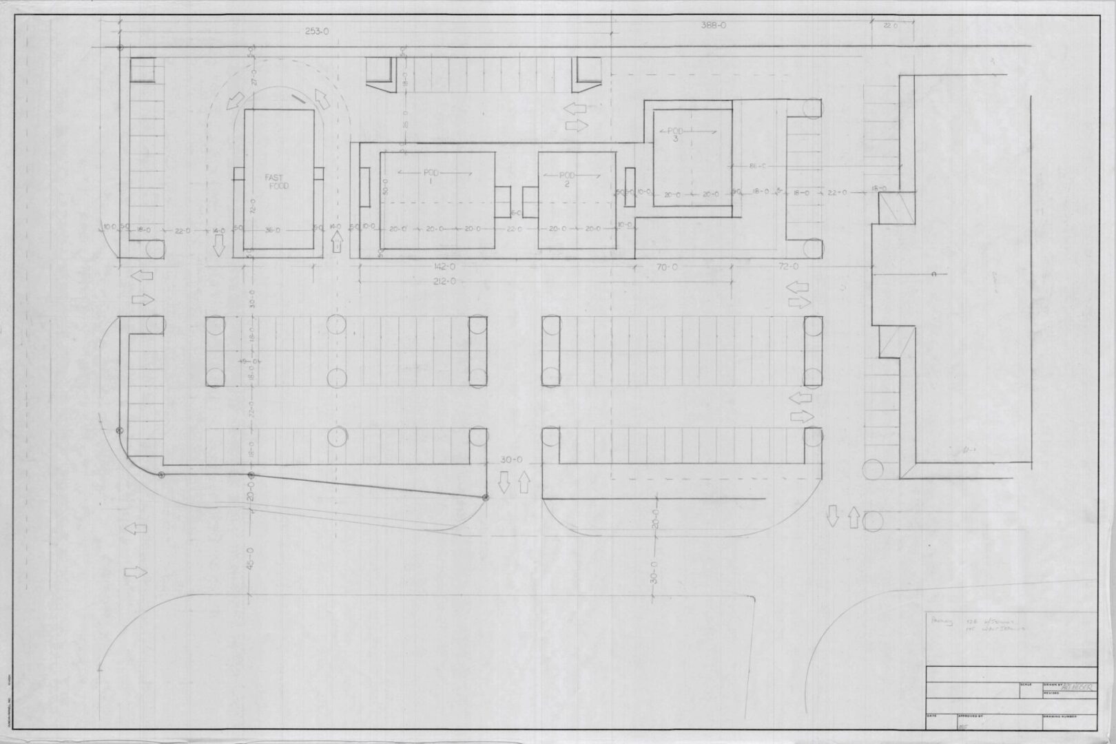 A drawing of the floor plan for a building.