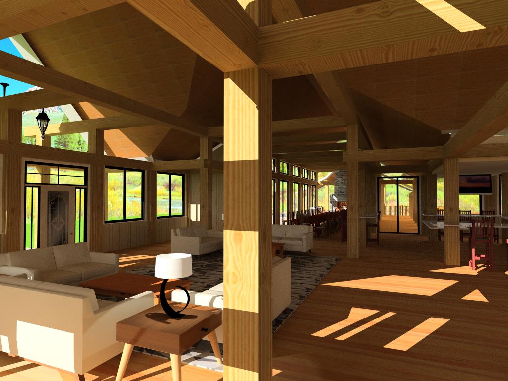 A 3 d rendering of the interior of a house.