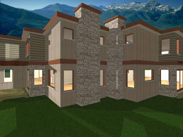 A 3 d rendering of the exterior of a house.