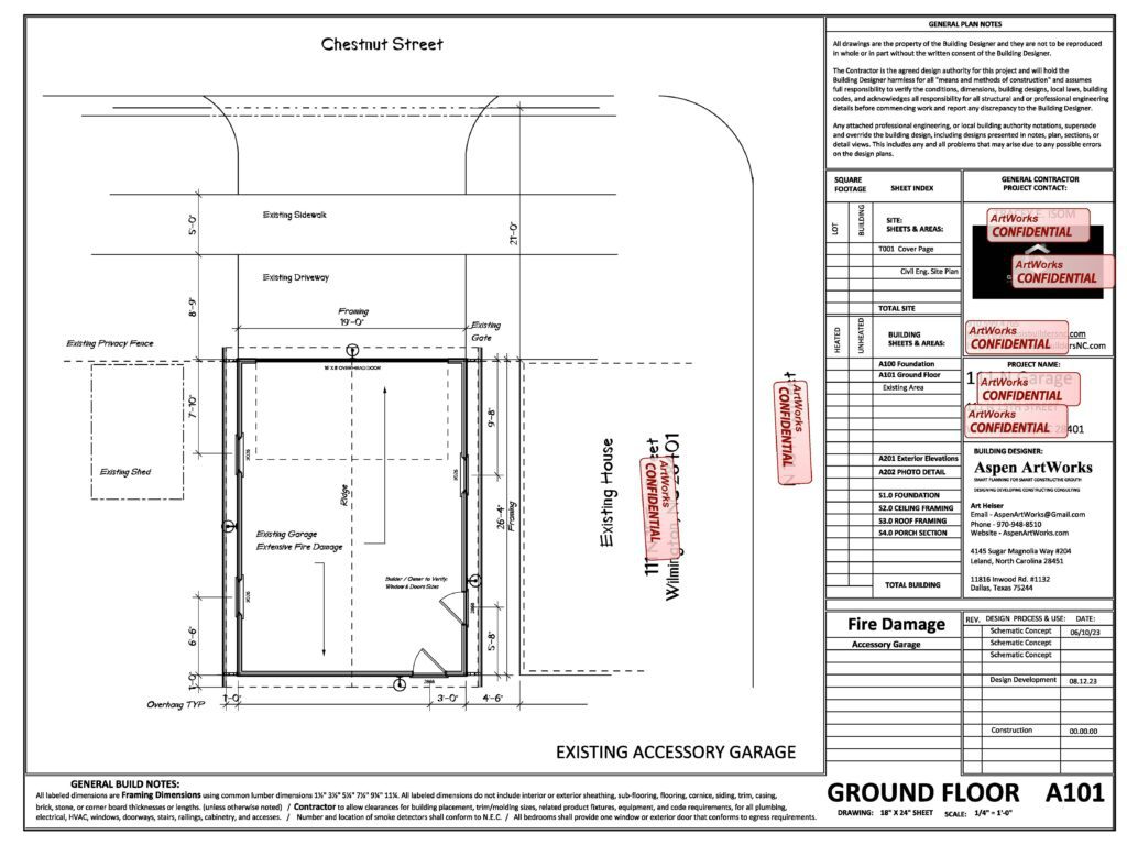 A drawing of the ground floor plan for an electric access garage.