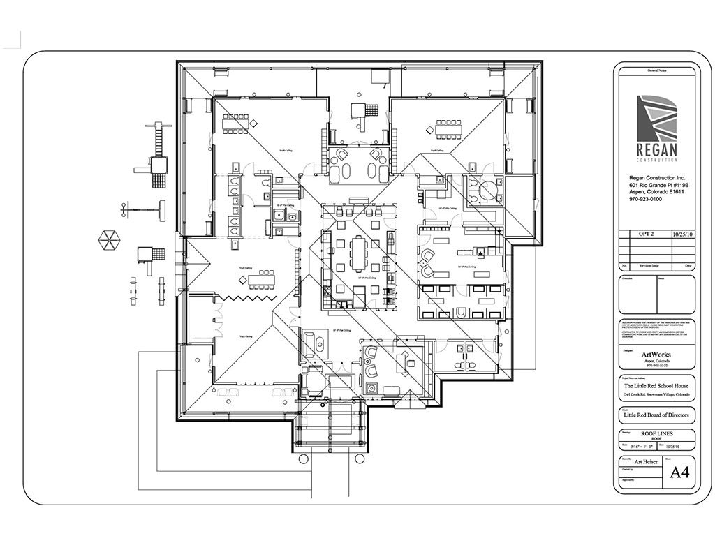 A floor plan of a building with several rooms.