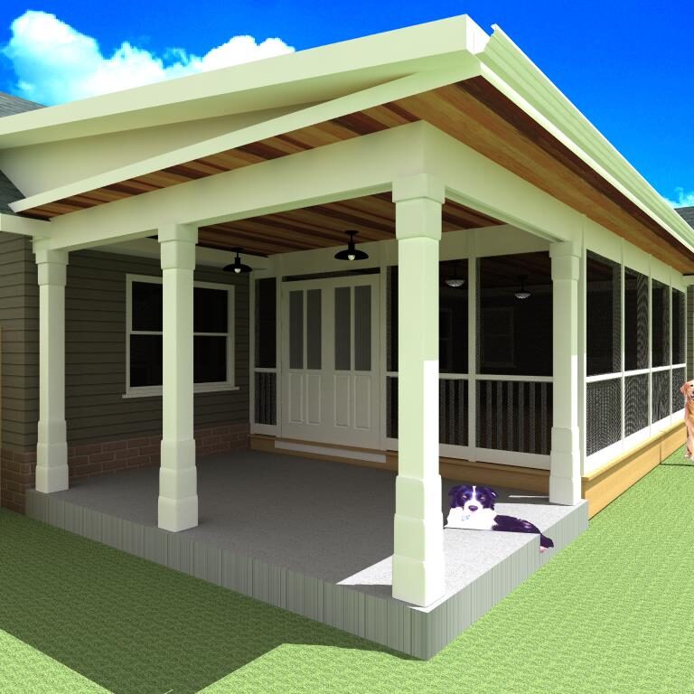 Residential Covered Screened Porch Wilmington, NC